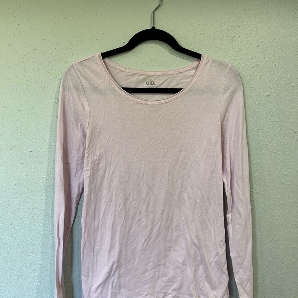 Alo yoga pink long sleeve top